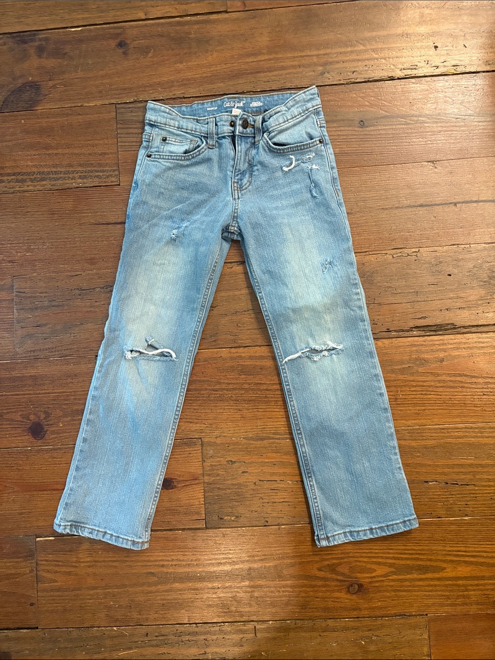 Cat & Jack Light Blue Distressed Kids Jeans